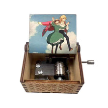 Load image into Gallery viewer, Anime Howl's Moving Castle Black Wooden Music Box Merry Go Round of Life Theme Fans Friends Mechanical Birthday Lovely Gifts