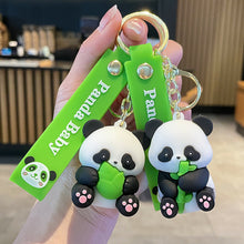 Load image into Gallery viewer, Cute Pandas Car Key Chain Pendant Cartoon Pendant Keychain Delicate Simple Key Chain for Girls Couple Bag Gifts
