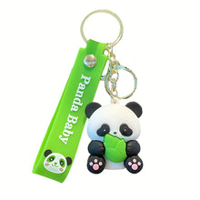 Load image into Gallery viewer, Cute Pandas Car Key Chain Pendant Cartoon Pendant Keychain Delicate Simple Key Chain for Girls Couple Bag Gifts