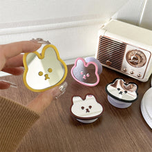 Load image into Gallery viewer, INS Cute Rabbit Mirror Phone Griptok Grip Tok Holder Ring Gift For iPhone Accessories Korean Lovely Foldable Phone Stand Holder