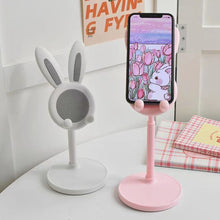 Load image into Gallery viewer, Cell Phone Stand Angle Height Adjustable Bunny Phone Stand for Desk Cute Rabbit Phone Holder Stand for Desk Mobile universal