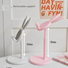 Load image into Gallery viewer, Cell Phone Stand Angle Height Adjustable Bunny Phone Stand for Desk Cute Rabbit Phone Holder Stand for Desk Mobile universal