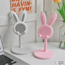 Load image into Gallery viewer, Cell Phone Stand Angle Height Adjustable Bunny Phone Stand for Desk Cute Rabbit Phone Holder Stand for Desk Mobile universal