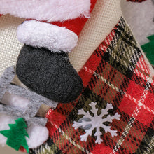 Load image into Gallery viewer, 2025 New Year Christmas Stockings Socks with Snowman Santa Elk Bear Printing Xmas Candy Gift Bag Fireplace Xmas Tree Decoration