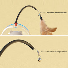 Load image into Gallery viewer, Electric Cat Interactive Toy Pet Toys With Feather Cat Teaser Wand Rechargeable Electric Sensing Pet Toys For Chasing Training