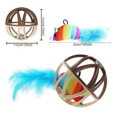 Load image into Gallery viewer, New Pet Supplies Sound Making Toy Cage Mouse Cat Toy Self Entertaining Boring Relief Pet Stick Calling Ball Cat Toy Home Goods