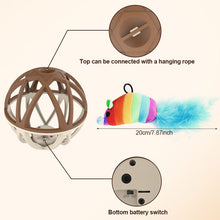 Load image into Gallery viewer, New Pet Supplies Sound Making Toy Cage Mouse Cat Toy Self Entertaining Boring Relief Pet Stick Calling Ball Cat Toy Home Goods