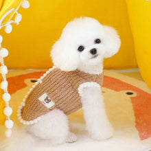 Load image into Gallery viewer, Autumn/Winter Fleece-Lined Dog Vest Warm Teddy Small Breed Cat Pet Clothing New Style Dog Coat Jacket