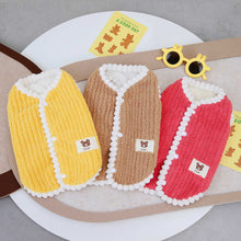 Load image into Gallery viewer, Autumn/Winter Fleece-Lined Dog Vest Warm Teddy Small Breed Cat Pet Clothing New Style Dog Coat Jacket
