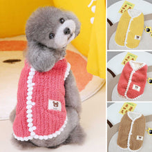 Load image into Gallery viewer, Autumn/Winter Fleece-Lined Dog Vest Warm Teddy Small Breed Cat Pet Clothing New Style Dog Coat Jacket