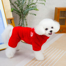 Load image into Gallery viewer, Autumn and Winter Dog Jumpsuit Coat Clothes Pet Clothing Double-Sided Velvet Tide Zipper Four-Leg Fluffy Jacket