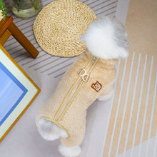 Load image into Gallery viewer, Autumn and Winter Dog Jumpsuit Coat Clothes Pet Clothing Double-Sided Velvet Tide Zipper Four-Leg Fluffy Jacket
