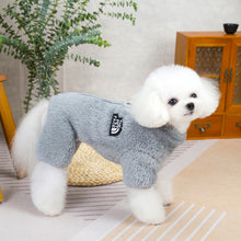 Load image into Gallery viewer, Autumn and Winter Dog Jumpsuit Coat Clothes Pet Clothing Double-Sided Velvet Tide Zipper Four-Leg Fluffy Jacket
