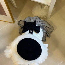Load image into Gallery viewer, Luxury Dog Dress for Small Dogs Summer Puppy Clothes Bow Lace Dog Skirt Black White Dog T Shirt Girls Dog Costume Chihuahua Vest