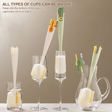 Load image into Gallery viewer, Five-In-One Home Use Multi-Functional Cup Brush Water Cup Insulated Thermal Cup Brush Milk Bottle Cleaning Brush Steel Wire Ball