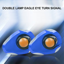 Load image into Gallery viewer, 2Pcs Motorcycle Dual Light Signal Light Eagle Eye Turn Signal Daytime Running Lamp Fog Lamp Angel Light Accessories with Aluminium Alloy Base