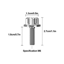 Load image into Gallery viewer, 2Pcs M6 Motorcycle Windscreen Windshield Bolts Kit Fixed Decorative Screw Cowling Windscreen Screws for NMX155 CC110