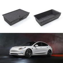Load image into Gallery viewer, Suede Car Under Seat Storage Box Driver & Passenger Seat Accessories for Tesla Model Y 2017-2024