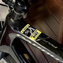 Load image into Gallery viewer, 1PC Don't Touch My Bike Waterproof Sunscreen Warning Sticker Reflective Decorative Sticker For Mountain Bikes