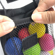 Load image into Gallery viewer, Portable Golf Ball Nylon Mesh Bag With Hook Self-Adhesive Cloth Opening And Closing Storage Bag Golf Supplies