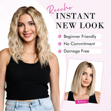 Load image into Gallery viewer, 4pcs Water Ripple Wig with Additional Hair Extensions BB Clips for Replacement Short Roll Ripple Gradient Dyed Wig Pieces