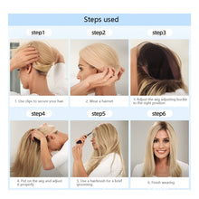 Load image into Gallery viewer, Natural Soft and High Elasticity Colored Wig Cover Synthetic Straight Hair and Bangs for Daily Women Heat Resistant Wig