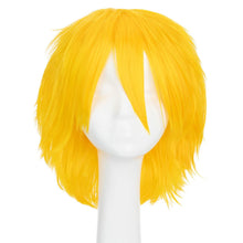 Load image into Gallery viewer, Synthetic Wig Cosplay Wig White Red Green Blue Pink Yellow Hair Short Layer Wig Fake Hair Extension Men Women Party Wig