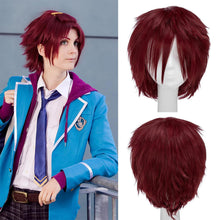 Load image into Gallery viewer, Synthetic Wig Cosplay Wig White Red Green Blue Pink Yellow Hair Short Layer Wig Fake Hair Extension Men Women Party Wig