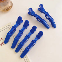 Load image into Gallery viewer, 6pcs Colorful Alligator Hair Clips Clamps Hairdressing Professional Salon Hair Grip Crocodile Hairpins Hair Barber Accessories