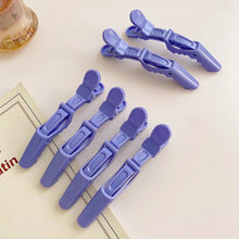 Load image into Gallery viewer, 6pcs Colorful Alligator Hair Clips Clamps Hairdressing Professional Salon Hair Grip Crocodile Hairpins Hair Barber Accessories