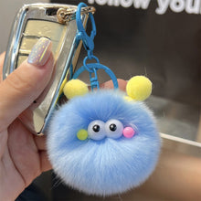 Load image into Gallery viewer, Imitation Otter Rabbit Hair Coal Ball Car Key Imitation Buckle Pendant Plush Ball Creative Doll Book Bag Hanging Gift