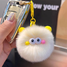 Load image into Gallery viewer, Imitation Otter Rabbit Hair Coal Ball Car Key Imitation Buckle Pendant Plush Ball Creative Doll Book Bag Hanging Gift