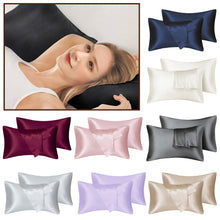 Load image into Gallery viewer, Satin Pillowcase for Hair and Skin Silky & Soft Pillow Covers Similar to Silk Pillow Cases Pillow Cases Standard Queen Size