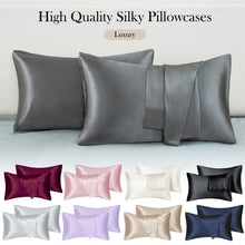 Load image into Gallery viewer, Satin Pillowcase for Hair and Skin Silky & Soft Pillow Covers Similar to Silk Pillow Cases Pillow Cases Standard Queen Size