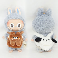Load image into Gallery viewer, For 17cm Labubu Kawaii Bear Backpack Puppy Backpack Suitable for Labubu2.0 Sit Party Vinyl Blind Box Plush Costume Doll Bag