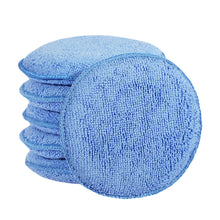 Load image into Gallery viewer, 5" Car Waxing Polish Sponges Detailing Wax Applicator Pads Round Pocket Microfiber Foam Sponges Cleaning Tools