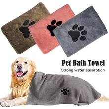 Load image into Gallery viewer, Microfiber Bath Tow Embroidered Super Soft Absorbent Quick Thick Dog Cat Blanet For Dogs Bath Grooming Supplies