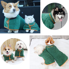 Load image into Gallery viewer, Dog Bathrobe Absorbent Pet Quick Drying Bath Towel Large Small Dogs Cats Clean Absorbent Bathrobe Full Body Wrap