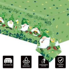 Load image into Gallery viewer, St. Patrick's Day Clover Tablecloth Decorations 2025 Clover Printed Tableclot Rectangle Table Cover St. Patrick's Day Party Decoration