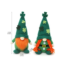 Load image into Gallery viewer, Faceless Doll Gnome Green Hat Clover Home Holiday Decor St Patrick's Day 2025 Irish Festival Plush Gnome Elf