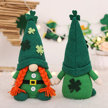 Load image into Gallery viewer, Faceless Doll Gnome Green Hat Clover Home Holiday Decor St Patrick's Day 2025 Irish Festival Plush Gnome Elf