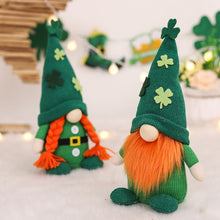 Load image into Gallery viewer, Faceless Doll Gnome Green Hat Clover Home Holiday Decor St Patrick's Day 2025 Irish Festival Plush Gnome Elf