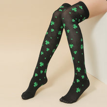 Load image into Gallery viewer, Woman Silk Stockings Saint Patrick's Day Green Stocking Thigh High Socks Party Sinker Drop Socks For Student Youth Event