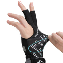 Load image into Gallery viewer, 1PC Professional Three-Finger Billiard Gloves For Left Hand Breathable Non-Slip Snooker Gloves Self-Adhesive Cloth Fixed
