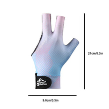 Load image into Gallery viewer, 1PC Professional Three-Finger Billiard Gloves For Left Hand Breathable Non-Slip Snooker Gloves Self-Adhesive Cloth Fixed
