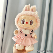 Load image into Gallery viewer, For 38 Cm Labubu plush doll clothes outfit doll MOKOKO coat rabbit ear strap skirt set Accessories Cute Decoration
