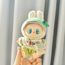Load image into Gallery viewer, For 17cm Labubu I II Idol Dolls Clothes Green Outfit With Bag Accessories Clothing Plush Doll's Clothes