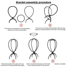 Load image into Gallery viewer, 1PC Wig Display Stands Plastic Hat Display Wig Head Holders Doll Head Hat Cap Wig Hair Support Holder Folding Stable Tool