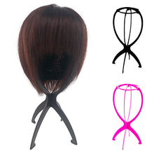 Load image into Gallery viewer, 1PC Wig Display Stands Plastic Hat Display Wig Head Holders Doll Head Hat Cap Wig Hair Support Holder Folding Stable Tool