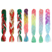 Load image into Gallery viewer, Laser Wire Gold Wire Dirty Braid Large Braid Mixed Gold Wire Wig Braid Large Braid Thick Braid Gradient Color Gold Wire Dirty Braid